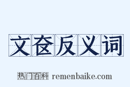 文奁反义词是什么意思的图片